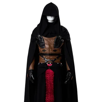 Star Sith Dark Lord Darth Revan Cosplay Kostum Obleko Enotno Cape Plašč Plašč Moški Halloween Pustni Kostum Po Meri