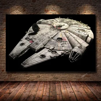 Star Wars vesoljsko Ladjo Wall Art Slikarstvo Na Platno Filmski Plakati Dekorativne Slike za dnevno Sobo Platno Natisne Stenski Dekor