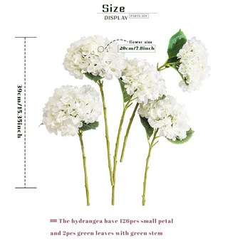 STRANKA VESELJE 5Pcs Svile Hydrangea Veje Umetno Cvetje, Poročni Šopek za Poročni Urad Stranka Vrt Domače Obrti DIY INS Dekor