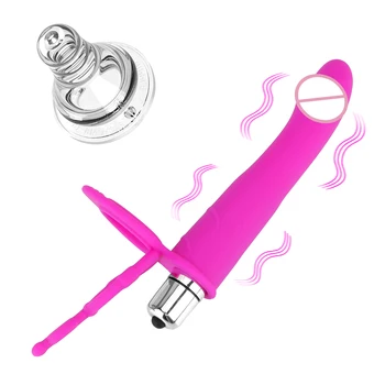 Strapon Dildo, Vibrator Trak Na Penis Dvojno Penetracijo Vibrator Erotično Analni Čep Za Moškega Spola Igrače, Za Pare