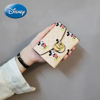 Strip Disney Mickey Mouse Denarnice Dame Moda Kratke Srčkan Majhen Kovanec Torbici Za Kartico Sim Denarnice Kartice Skladiščenje Vrečka