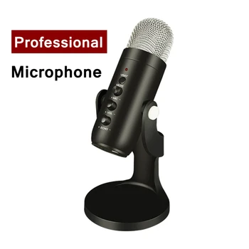Strokovno USB Kondenzator Mikrofon za PC Računalnik Podcasting Snemanje Mikrofona Gaming Pretakanje studio mic Za YouTube