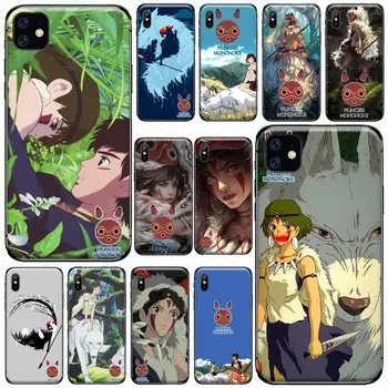 Studio Ghibli Princesa Mononoke Primeru Telefon za iPhone 11 12 pro XS MAX 8 7 6 6S Plus X 5S SE 2020 XR Mehke silikonske