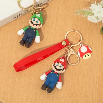 Super Mario Mario Keychain Mario Brothers Igre Anime Znakov Risanke Obesek Srčkan Lutka Vrečko Okras Avto Keychain Darilo Za Rojstni Dan