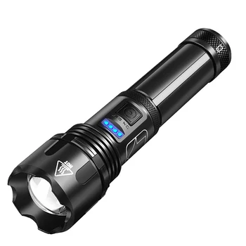 Super Močna LED Svetilka XHP50 Taktično Svetilko USB Polnilne Vodotesna Svetilka Ultra Svetla Luč za Kampiranje, lov J60