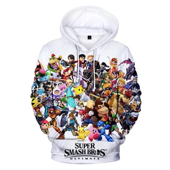 Super Smash Bros. Končni Hoodies 2 do 14 let stari Otroci Hoodie Moške Jopice Vroče Prodaje Anime Hoodie 3D Tiskanih odraslih Oversize
