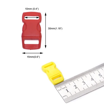 Sutoyuen 60pcs 3/8 Inch (10 mm) Pisane Plastične Ukrivljen Sponke DIY Obrti Tkanine, ki Hitro Sprostitev Sponko za Zapestnice Nahrbtnik