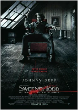 Sweeney Todd Klasične filmske Umetnosti Film Tiskanja Svile Plakat Doma Stenski Dekor 24x36inch