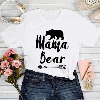 T-majice Ženske 2021 Leopard Ljubezen Moda Mama Mama Mama Moda Tshirt Vrh Damo Natisniti Oblačila Stilsko Dame Tee T-Shirt
