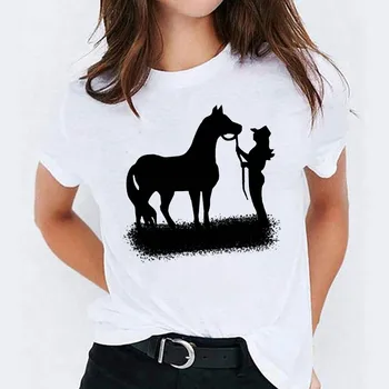 T-shirt Dame 2021 Modni Ženski Tee Vrhovi poletnih oblačil za ženske Živali 90. letih Kratek rokav Bela tshirt femme Plus Velikost XXXL