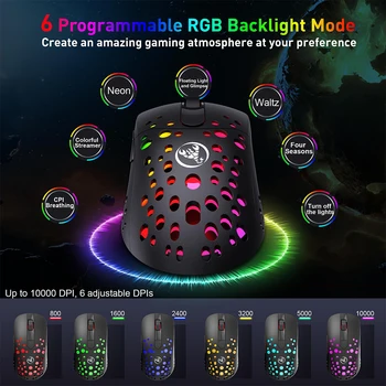 T100 RGB Makro Opredelitev 2.4 G Wireless Mouse Dvojni Način Žično Prenosni Računalnik Gaming Mišk Z RGB Razsvetljava 158 cm TIP-C