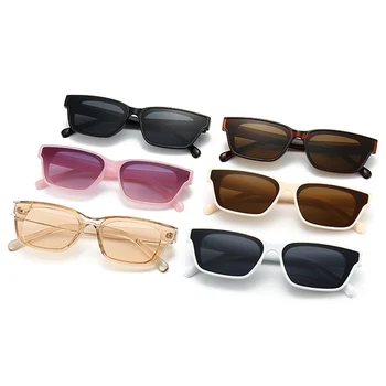 TAKO&EI Moda Kvadratnih Ženske Retro sončna Očala Jelly Barvnih Odtenkih UV400 Očala Trendi Moških, Barvite sončne Očala
