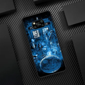 Tardis Zdravnik, Ki Telefon Primeru Zajema Trup Za Xiaomi Mi A2 A3 8 9 SE 9T 10 10T Lite Pro Ultra Poco X3 black Odbijača Luksuzni Mobilni