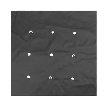 Tarot Prtom, Žamet Tarot Kartice Krpo Vezenje Luna Star Astrologija Vedeževanje Oltar Tarot Mat, 50×50 cm, Črna