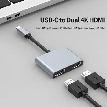 Tebe USB C HUB 2 In1/4 In1/5 In1 Tipa c do 4K HDMI je Združljiv VGA priključek za Razširitveno Postajo Podporo MST Za Macbook HP USB-C hub