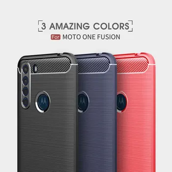 Telefon Primeru Za Motorola Dejanje Vizijo Rob S Plus E7 2020 E6 Igrajo Eno Fusion Hiper Makro 5 G Zoom Ultra-tanek Ogljikovih Vlaken Pokrov