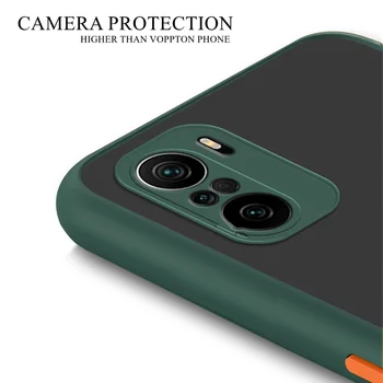 Telefon Primeru za X3 NFC Mi 11 Lite Redmi Opomba 9 10 Pro Mehko Rob Mat Trde Plastike Hrbtni Pokrovček za Xiaomi POCO F3 Prosojno Primeru