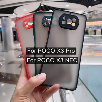 Telefon Primeru za X3 NFC Mi 11 Lite Redmi Opomba 9 10 Pro Mehko Rob Mat Trde Plastike Hrbtni Pokrovček za Xiaomi POCO F3 Prosojno Primeru