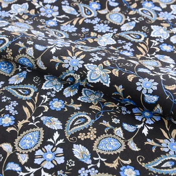 Teramila Pol Metra Cvet Natisnjeni Bombažna Poplin Tkanine Za Šivanje Oblačil Krpo Odeja Needlework Japonski Kimono Oblikovalec Obleko