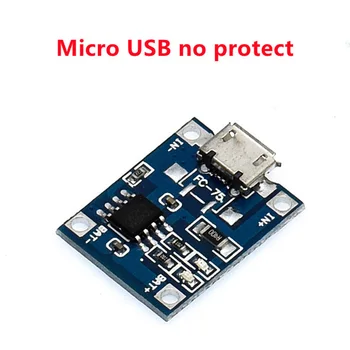 Tip 18650-c/Mikro/Mini USB, 3.7 v, 3.6 V, 4,2 V 1A Litijeva Baterija, Polnilnik Modul za Polnjenje Odbor S Vmesnik Varstvo