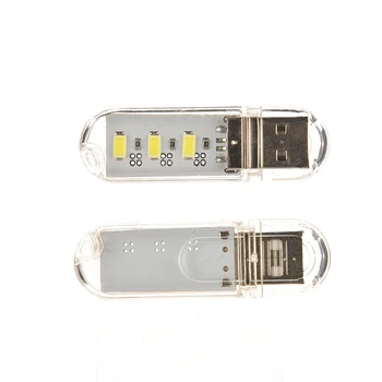 Toplo Bela Barva, USB, LED Nočna lučka Računalnik, Prenosnik, Mobilni Moč Polnilnik Kamp svetilka Za Branje Žarnica Prenosniki