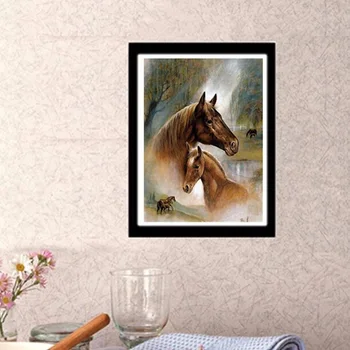Toplo mati in otrok konj dekorativni slikarsko platno slikarstvo doma dnevna soba jedilnica platno