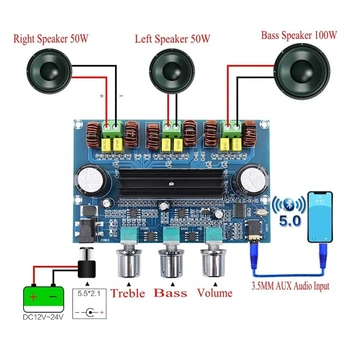 TPA3116 Digitalni Ojačevalnik Odbor 2.1 Kanalni Stereo Razred D Domov Zvočnik Bluetooth 5.0 Avdio Sprejemnik Ojačevalniki