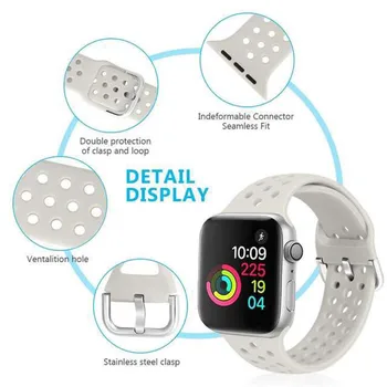 Trak Za Apple watch 6 se 5 4 3 2 38 mm 40 mm 42mm 44 Silikonski Šport watchband Za iwatch serije Zapestnica zamenjava Manžeta