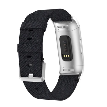 Trak za Fitbit Polnjenje 3 Watchband Zamenjava Watch Trak za Charge3 Tkano Platno Tkanina Manšeta Pametna Zapestnica Watchband