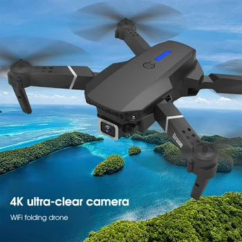 TRAVOR Mini Brnenje 4K 1080P HD Kamera, WiFi Fpv Zračnega Tlaka Višina Držite Črni in Sivi barvi Zložljive Quadcopter RC Brnenje Igrača
