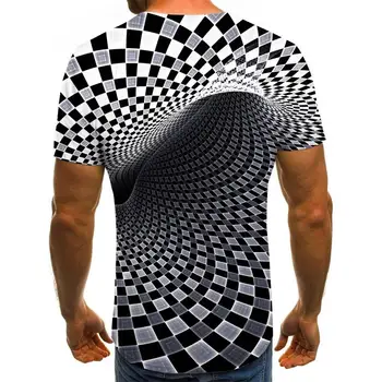 Tridimenzionalni grafični T-shirt priložnostne predalčni vrhovi 3D moška T-shirt poletje T-shirt za moške O-neck majica plus velikost ulične