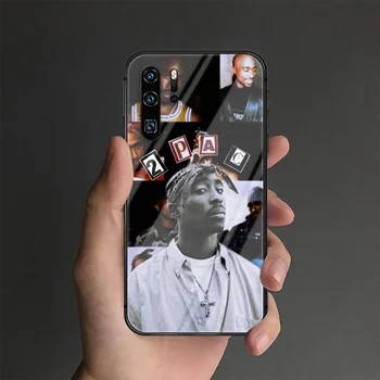Tupac 2pac rapper Telefon Kaljeno Steklo Primeru Kritje Za Huawei Str Nova Mate 5T 20 30 40 Pro Lite Smart 2019 2021 Tpu Črno Celice