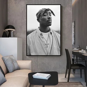 Tupac Shakur 2PAC Platno Slikarstvo Rapper Star Plakat Hip Hop Umetnosti Slikarstva Moder Stenski Dekor Plakati Stenske Slike za Dom Design