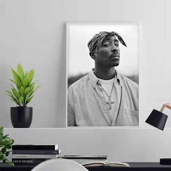 Tupac Shakur 2PAC Platno Slikarstvo Rapper Star Plakat Hip Hop Umetnosti Slikarstva Moder Stenski Dekor Plakati Stenske Slike za Dom Design