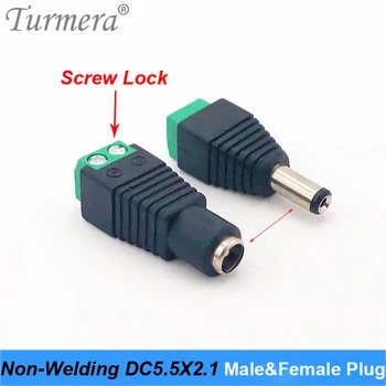Turmera DC konektor 5.5*2.1 mm napajalna Vtičnica Napajalnik Priključite Kabel Priključek za Screwdiver baterije in 3528/5050/5730 led trak svetlobe