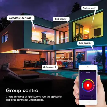 Tuya WiFi Smart Doma Žarnice RGB + W + C LED Sveča Žarnica E14 možnost zatemnitve Svetlobe Smart Life / Daljinski upravljalnik je Združljiv Z Alexa