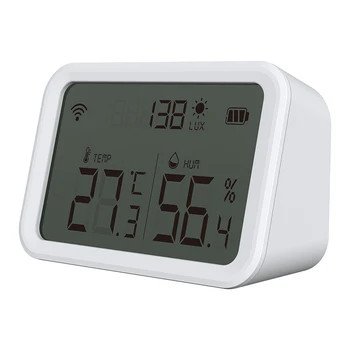 Tuya Zigbee 3.0 Temperatura Vlažnost Lux Senzor Svetlobe Detektor Higrometer Termometer LCD Zaslon Dela Tuya Zigbee Hub Smart Home