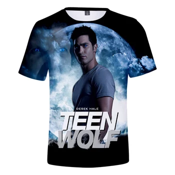 TV serije Teen Wolf 3D majica s kratkimi rokavi Moški Ženske Nov Prihod Poletje Moda Tisk Derekhale Harajuku Teen Wolf t-shirt Kratek Rokav vrhovi