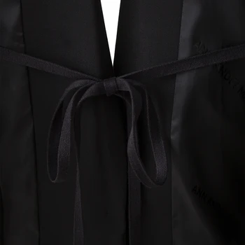 TWOTWINSTYLE Backless Črn Jopič Za Ženske Zarezo Dolg Rokav Minimalističen Priložnostne Jopiči, Ženski Modni Nova Oblačila 2021