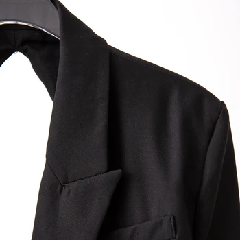 TWOTWINSTYLE Backless Črn Jopič Za Ženske Zarezo Dolg Rokav Minimalističen Priložnostne Jopiči, Ženski Modni Nova Oblačila 2021