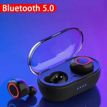 TWS Brezžične Bluetooth Slušalke HiFi Stereo Šport Vodotesne Slušalke Slušalke Igralec Gumb za Nadzor Slušalke za Pametni telefon