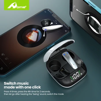 TWS Brezžični Čepkov Slušalke Z Mikrofonom Nizke Latence Igra Slušalke V Uho LED 5hrs Dolžina Dotik ročaji očal Za Android, iPhone