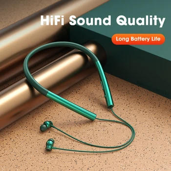 TWS Slušalke Bluetooth Magnetni Slušalke Brezžične Hi-fi Stereo Vratu Band Šport Teče Slušalke Hrupa Preklic Šport Čepkov