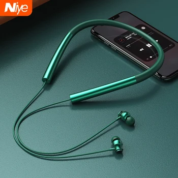 TWS Slušalke Bluetooth Magnetni Slušalke Brezžične Hi-fi Stereo Vratu Band Šport Teče Slušalke Hrupa Preklic Šport Čepkov
