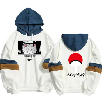 Uchiha Narut Anime Kakashi moška majica mozaik hooded tiskanja hip-hop spomladi in jeseni hoodie modni moški oblačila