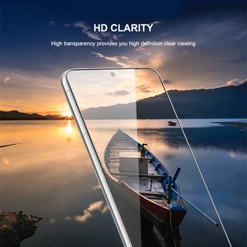 UGI UV Kaljeno Steklo Polno Kritje Pregleden Zaslon Protektorstvo Za Samsung Galaxy S21 Plus Ultra Tekoče Lepilo Spredaj Film