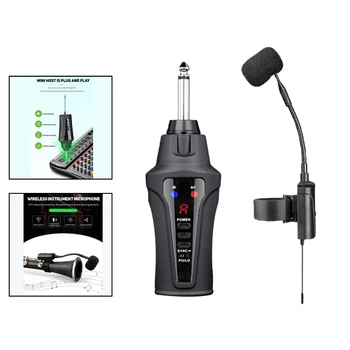 UHF Brezžični Flavta Instrumenti Mikrofon Oddajnik&Sprejemnik 16CH Kondenzator Mikrofon