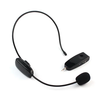 Uhf Brezžični Mikrofon Profesionalni 2 v 1 Ročni Glavo-Nositi Mic Telefonski Ojačevalec za Govor Poučevanje
