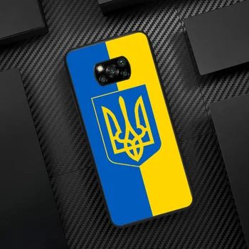 Ukrajina Zastavo Telefon Primeru Zajema Trup Za Xiaomi Mi A2 A3 8 9 SE 9T 10 10T Lite Pro Ultra Poco X3 black Coque Mehko Hoesjes Trend