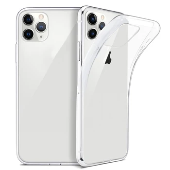 Ultra Tanek Jasno Primeru Telefon Za iPhone 12 Silikonski Mehak Prozoren Pokrov Za iPhone 11 12 Pro XS Max X 8 7 6s Plus 5 SE XR Primeru